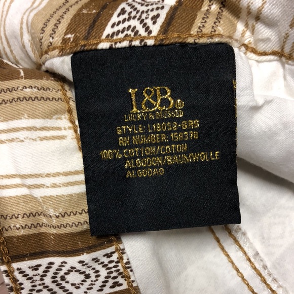 Lucky & Blessed Aztec Patteren Mid Rise Ankle Skinny Jean - Picture 5 of 9